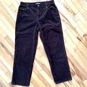 Women’s Liz Claiborne Brown Corduroy Pants-12